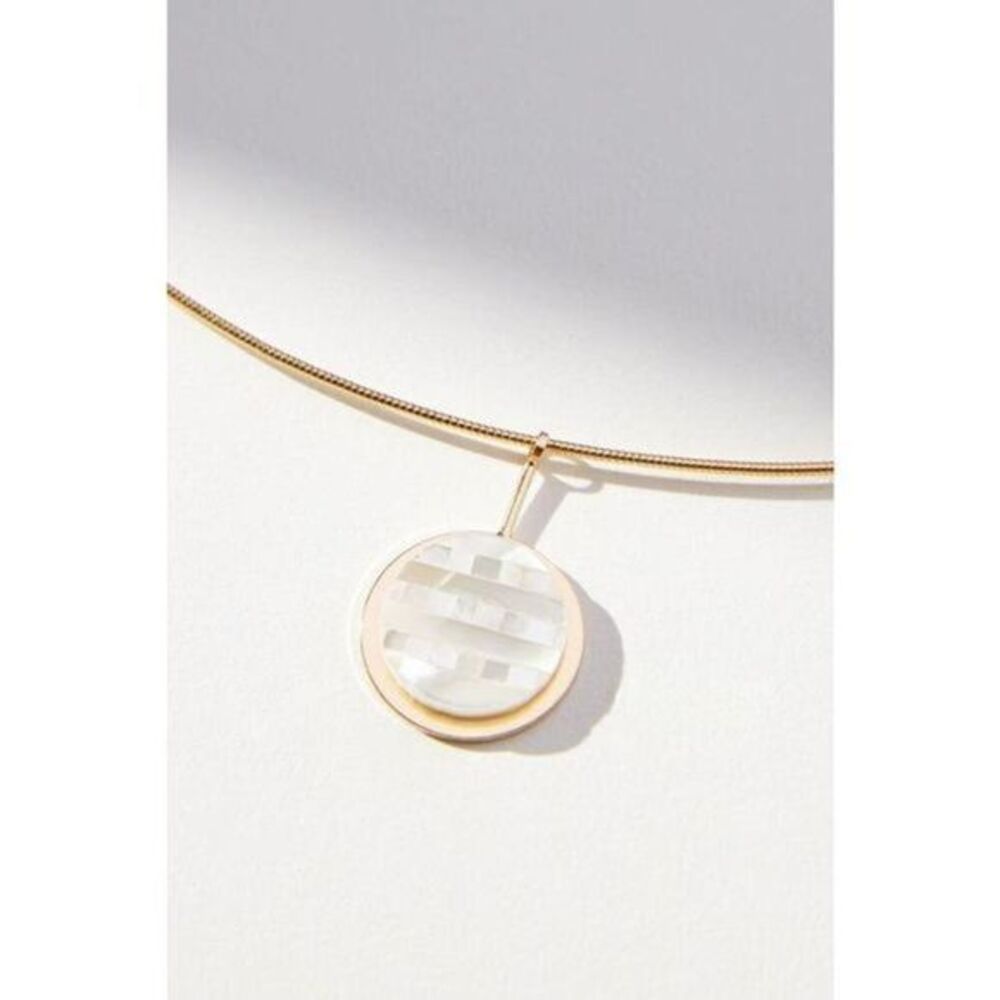 ANTHROPOLOGIE NWT Stone Pendant Collar Necklace3